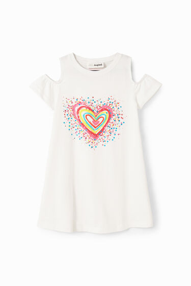 T-shirtjurk met cut-outs en hart | Desigual