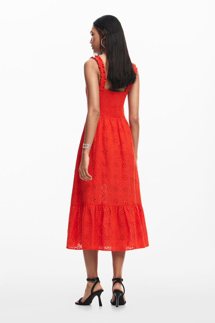 Vestido midi bordados | Desigual
