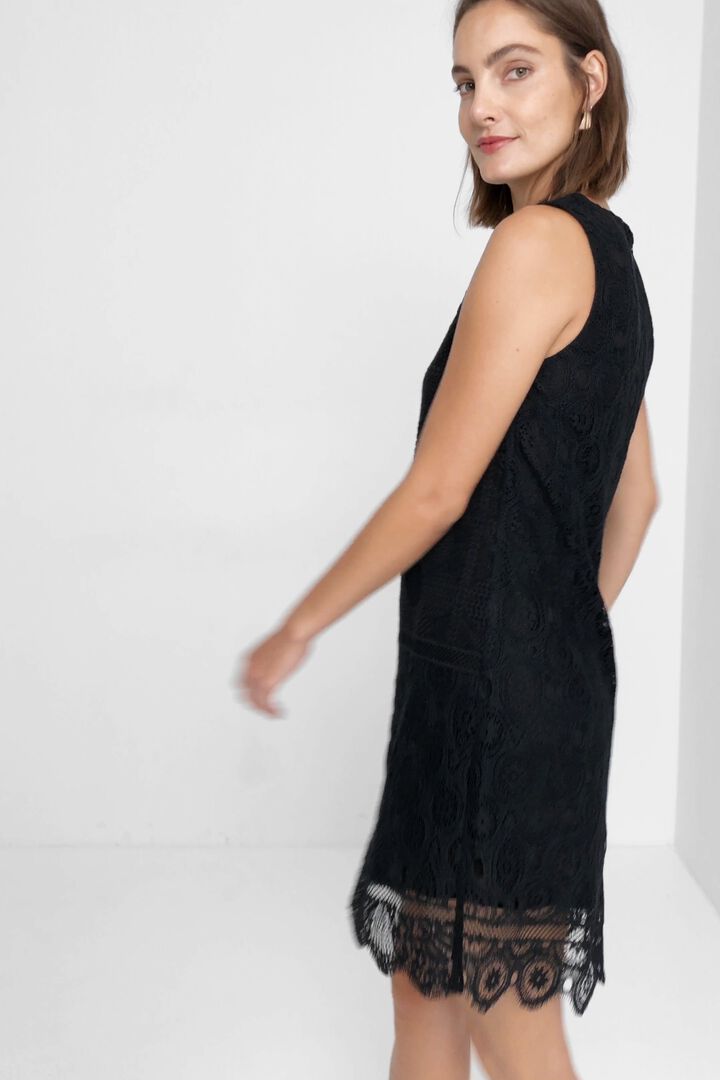 Vestido encaje sin mangas | Desigual