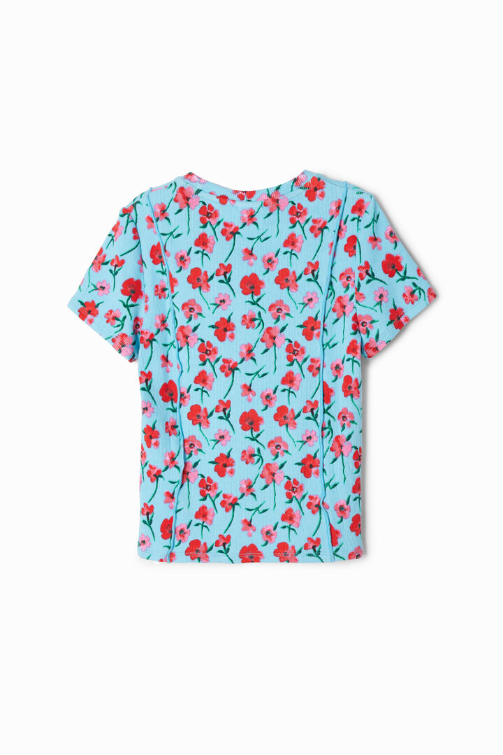Koszulka z patchworkowym nadrukiem w kwiaty | Desigual