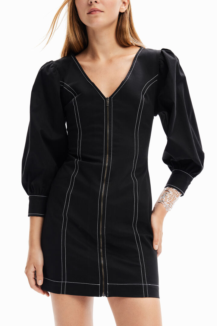 Vestido corto slim cremallera | Desigual