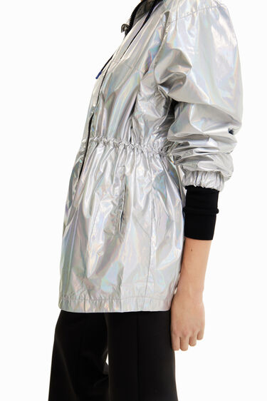 Parca metal·litzada amb caputxa | Desigual