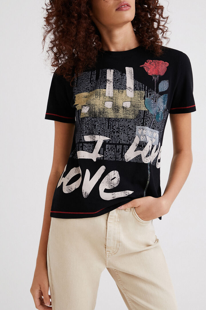 Love feliratos póló | Desigual