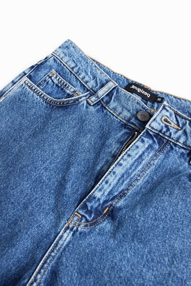 מכנסי ג'ינס בגזרת mom לנשים | Desigual