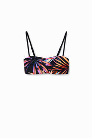 Top biquini bandeau tropical | Desigual