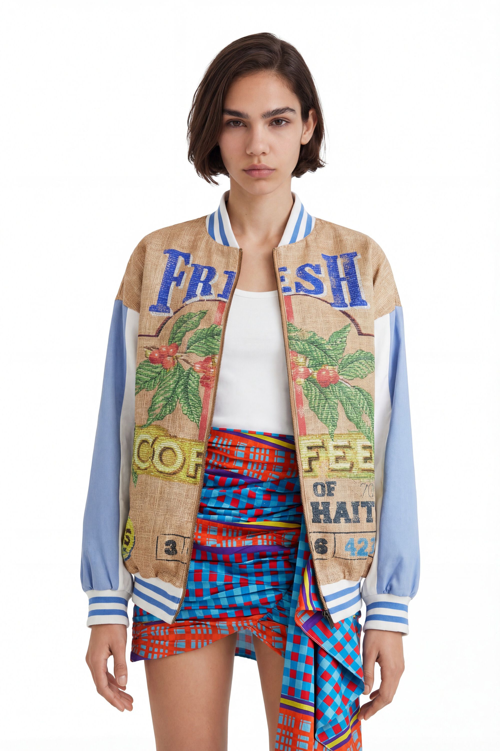 Desigual, Bomberjacke Stella Jean, Baumwolle, Braun, M