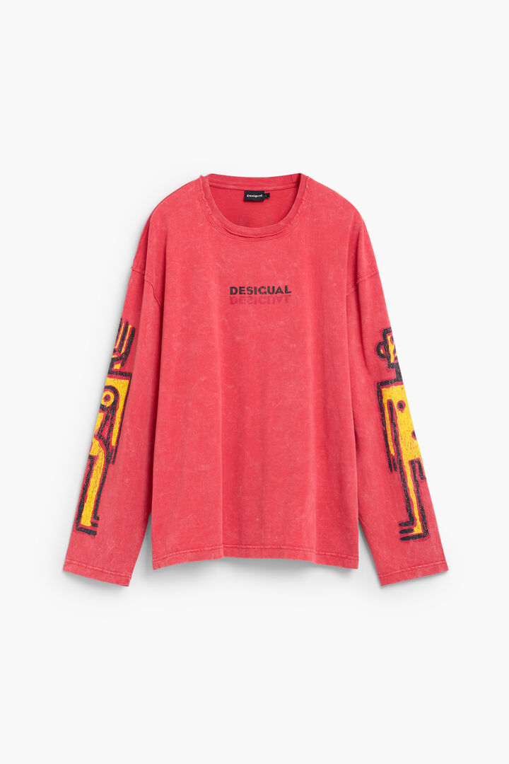 T-shirt met lange mouwen van katoen