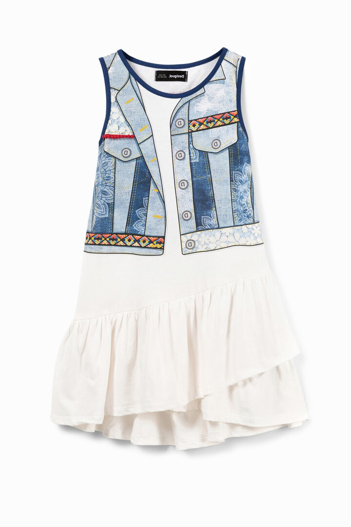 Vestido trampantojo chaleco vaquero | Desigual