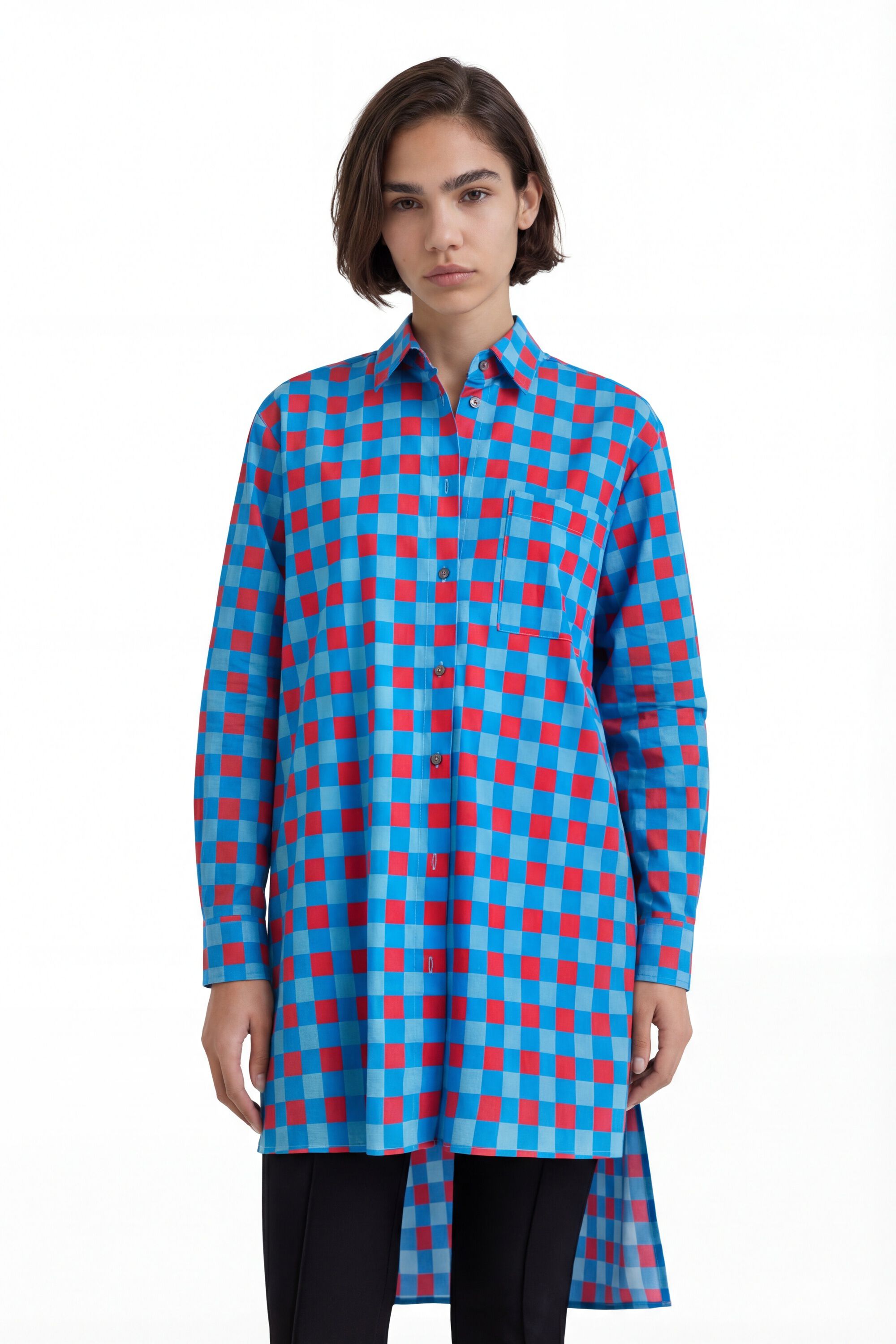 Desigual, Oversize-Hemd Stella Jean, Blau, S