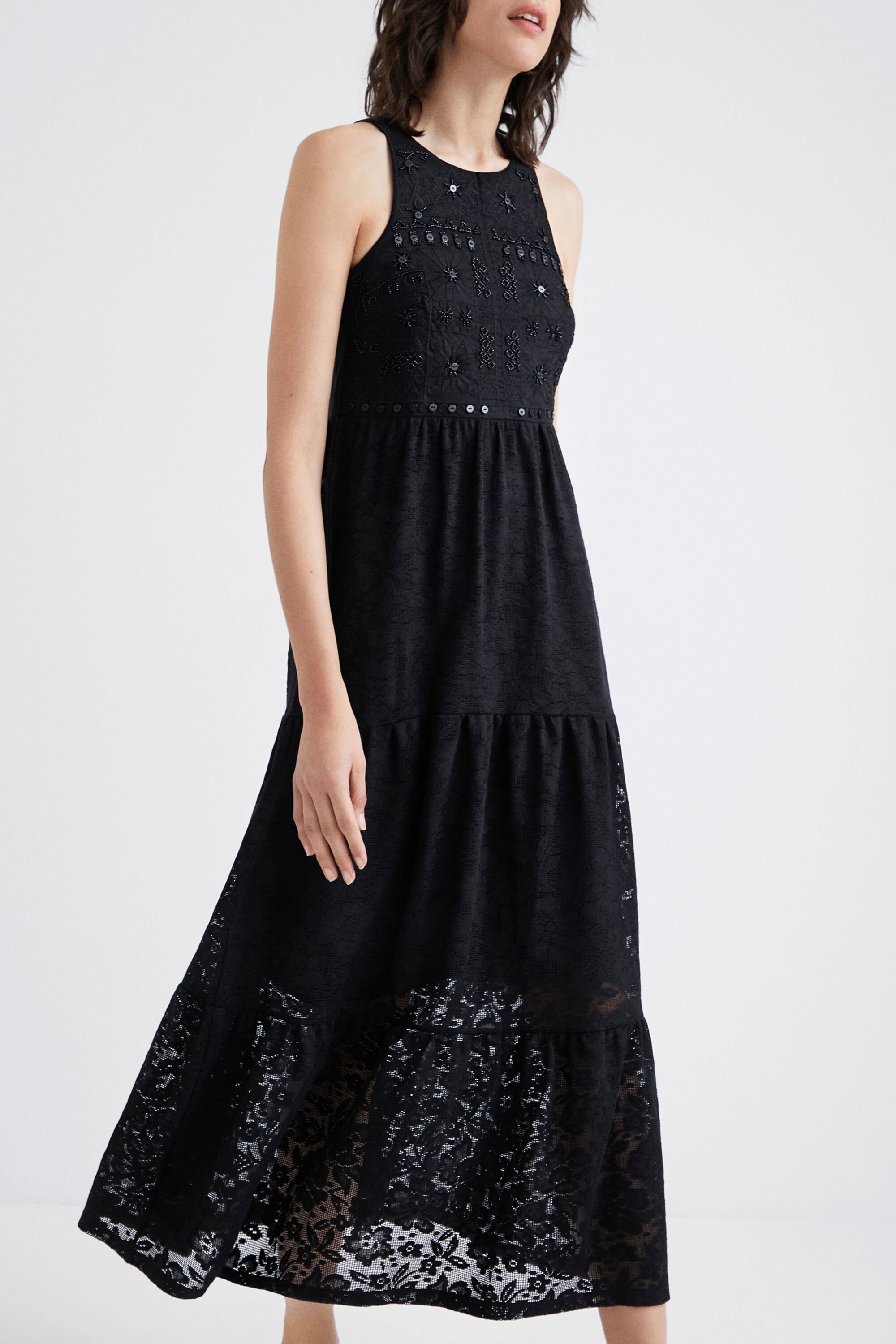 Desigual black lace dress hotsell