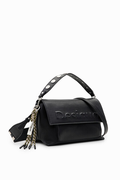 Midsize half-logo crossbody bag