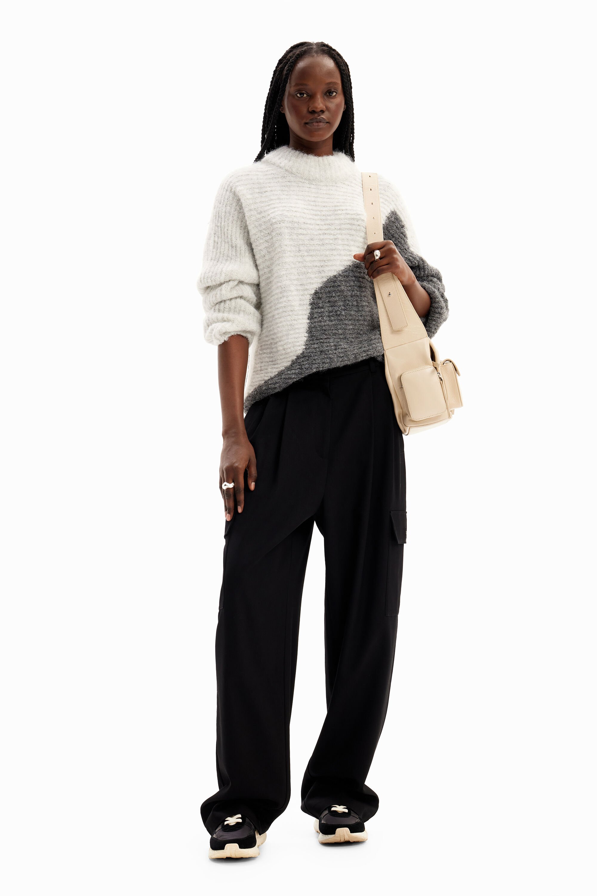Two tone pullover outlet