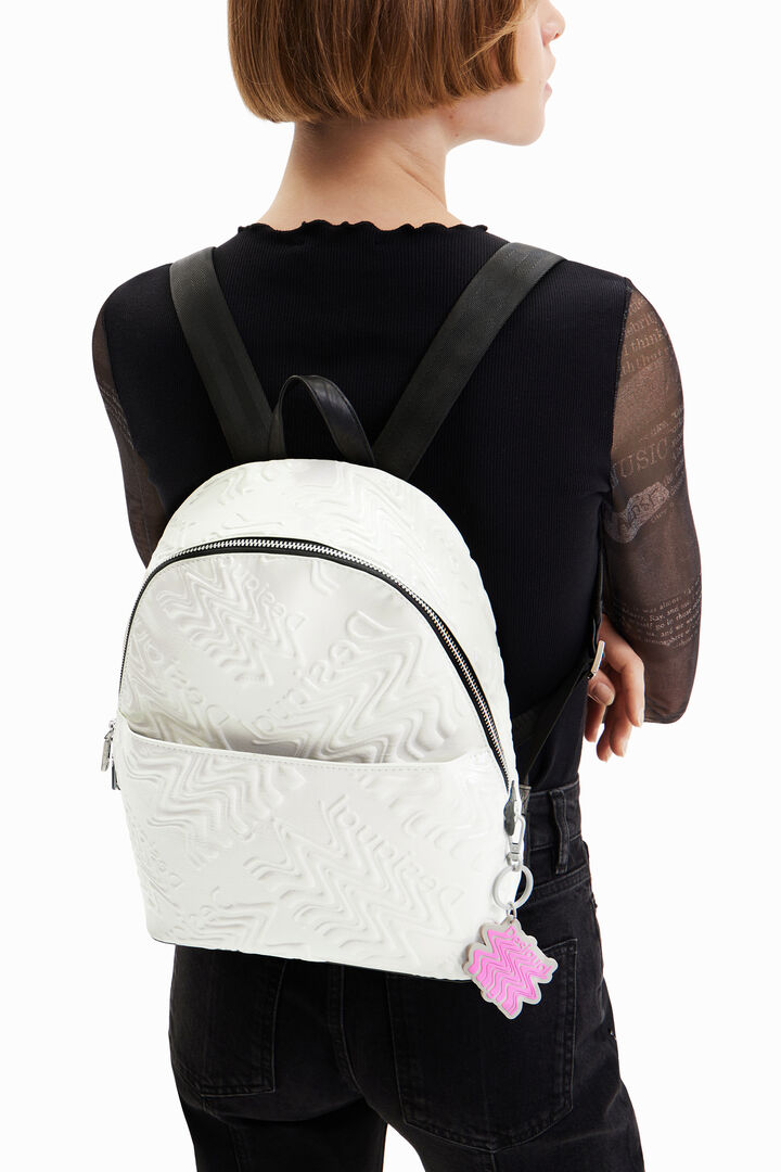 Small iridescent logo backpack | Desigual