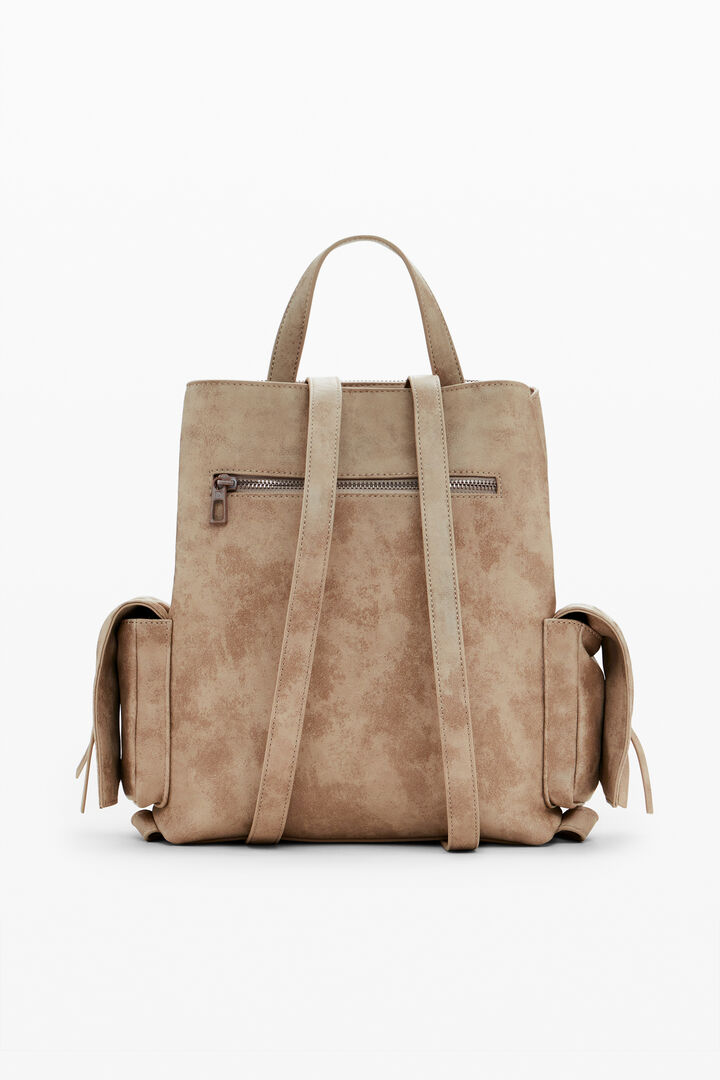 Medium faux leather effect backpack | Desigual