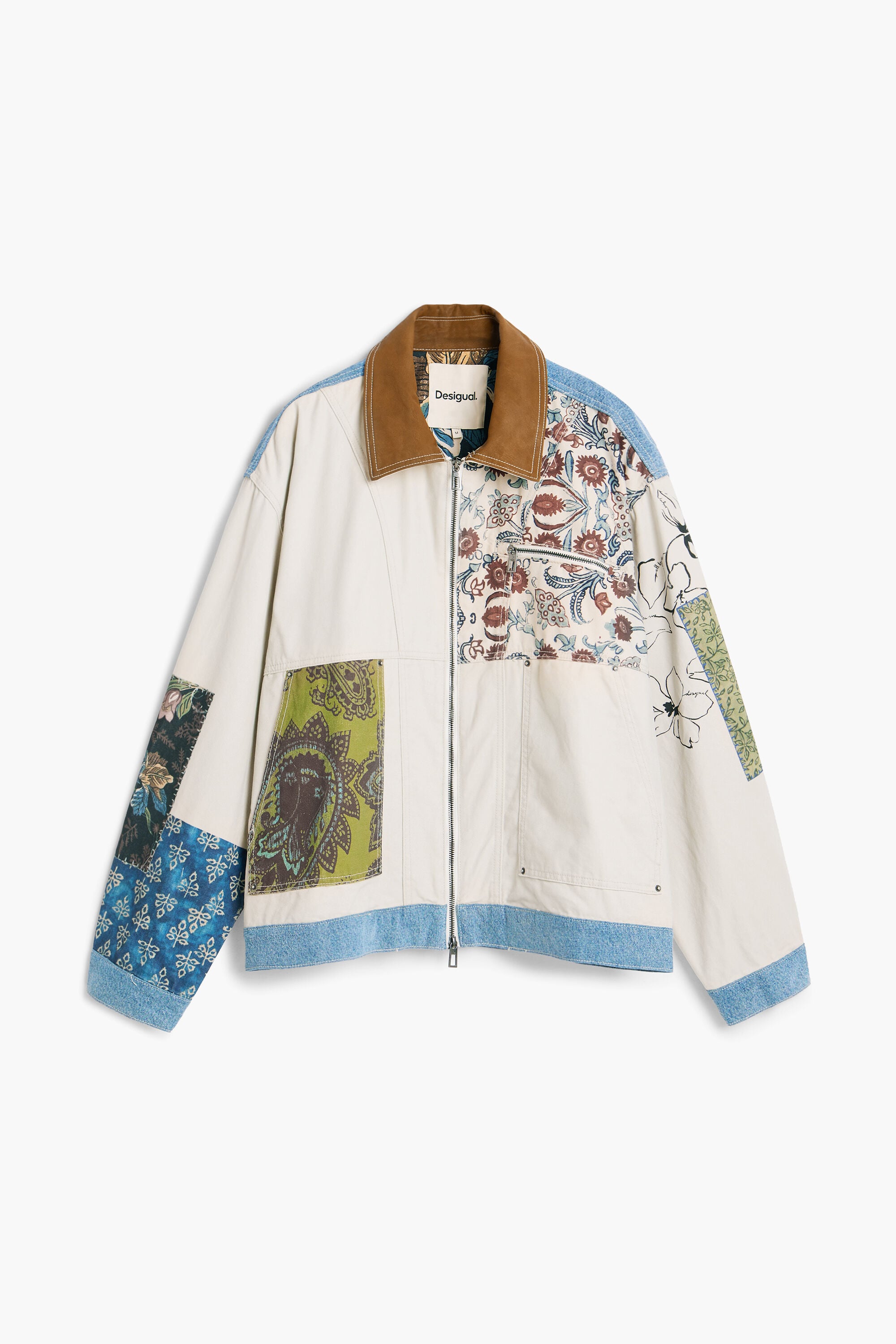 パッチワークコート ホワイト 男性用 I Desigual.com