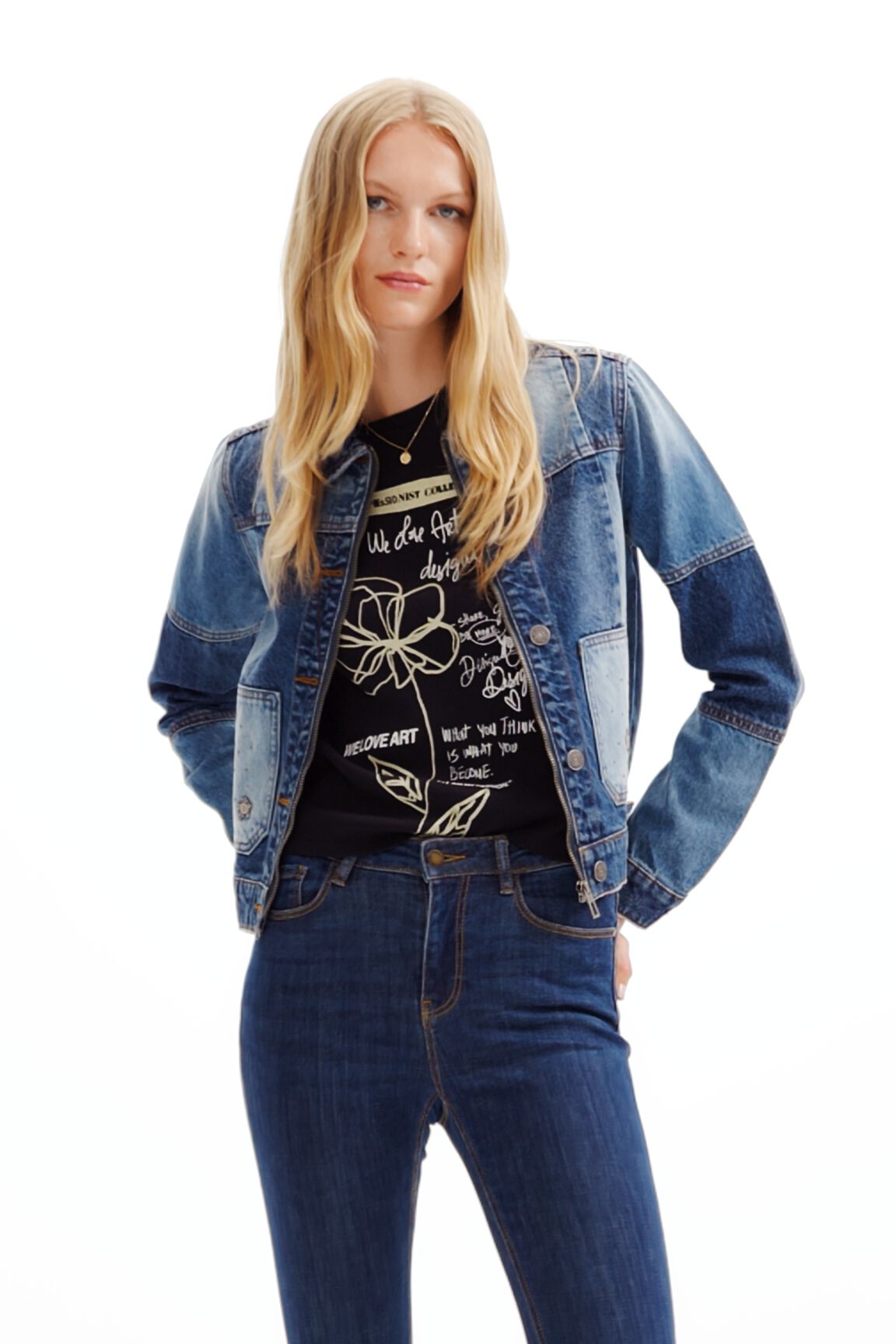 Patchwork denim jacket 2025