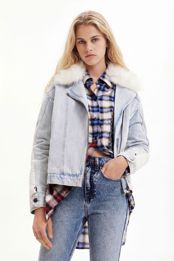 Chaqueta trucker efecto pelo
