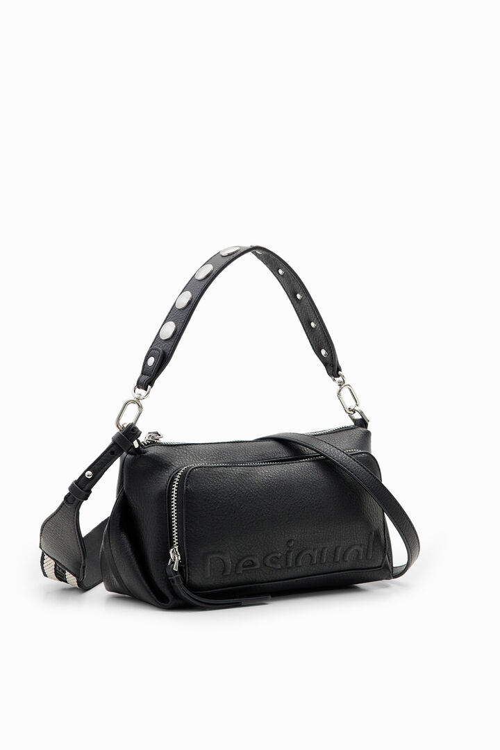 Midsize half-logo crossbody bag