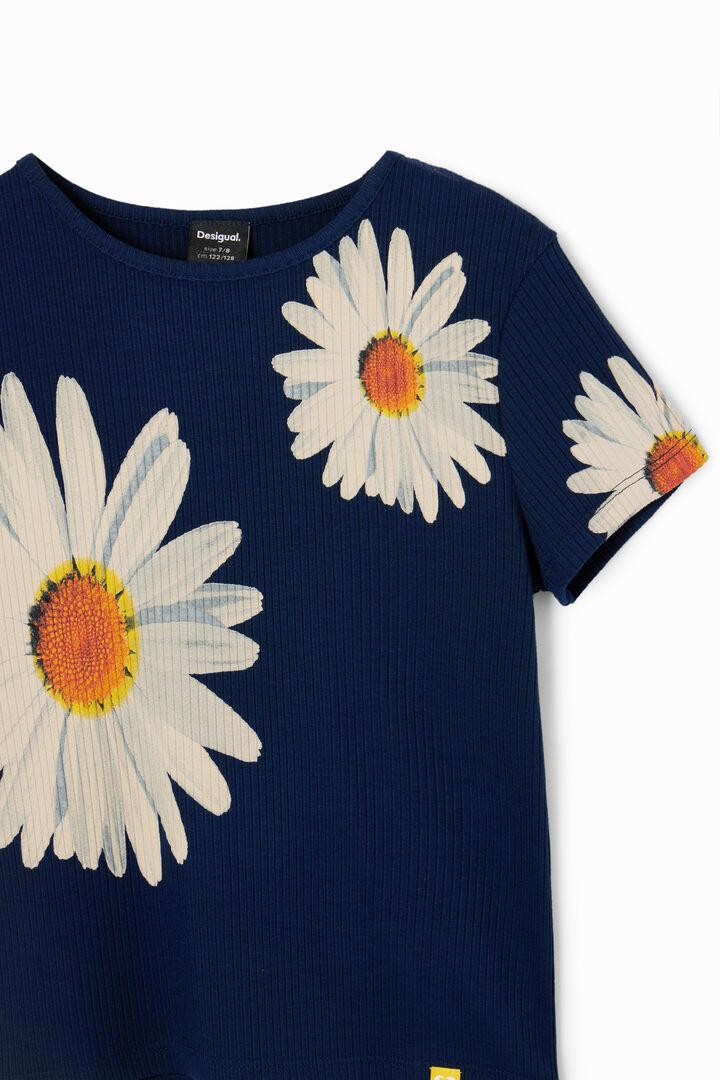 Ribbed daisy T-shirt | Desigual