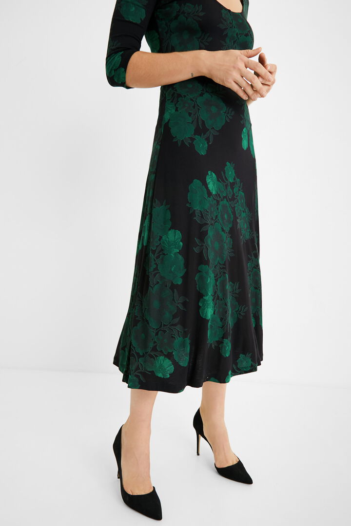 Flared viscose dress | Desigual