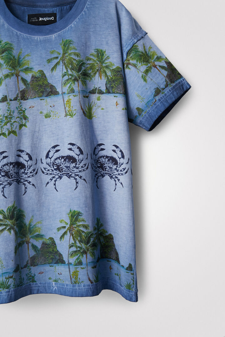 T-shirt plage tropical | Desigual