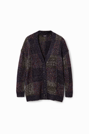 Càrdigan oversize quadres | Desigual