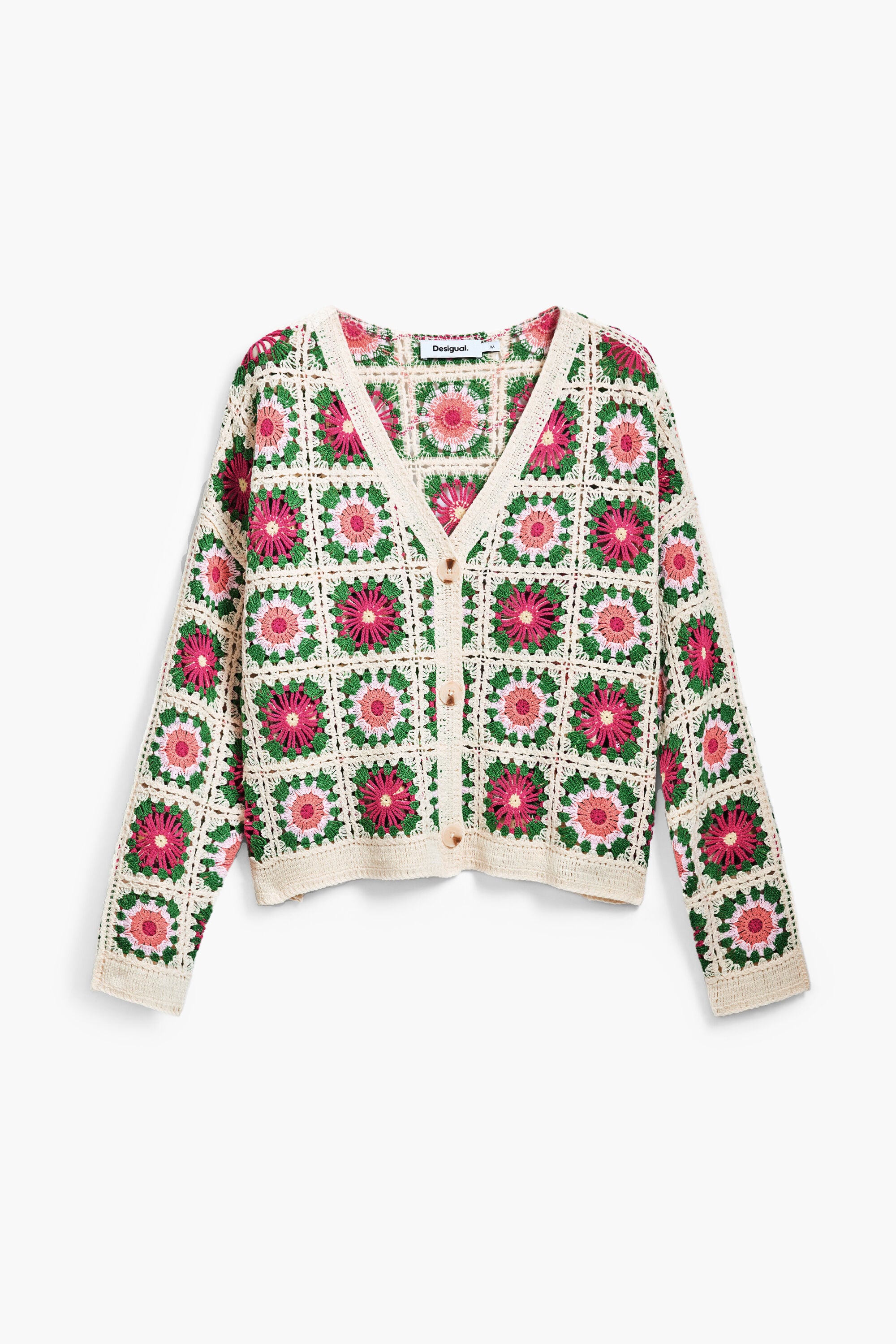 Desigual, Cárdigan punto, Blanco, XS