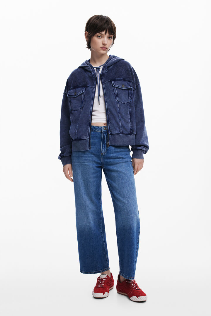 Denim print sweatshirt | Desigual