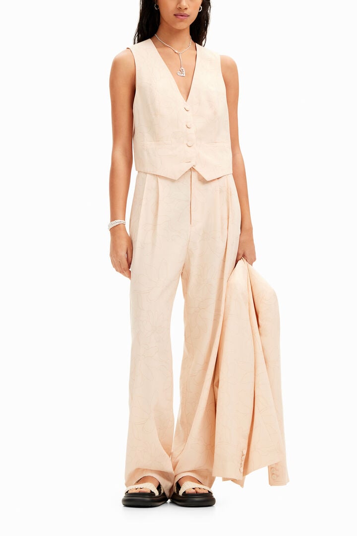 Gilet tailleur fleurs | Desigual