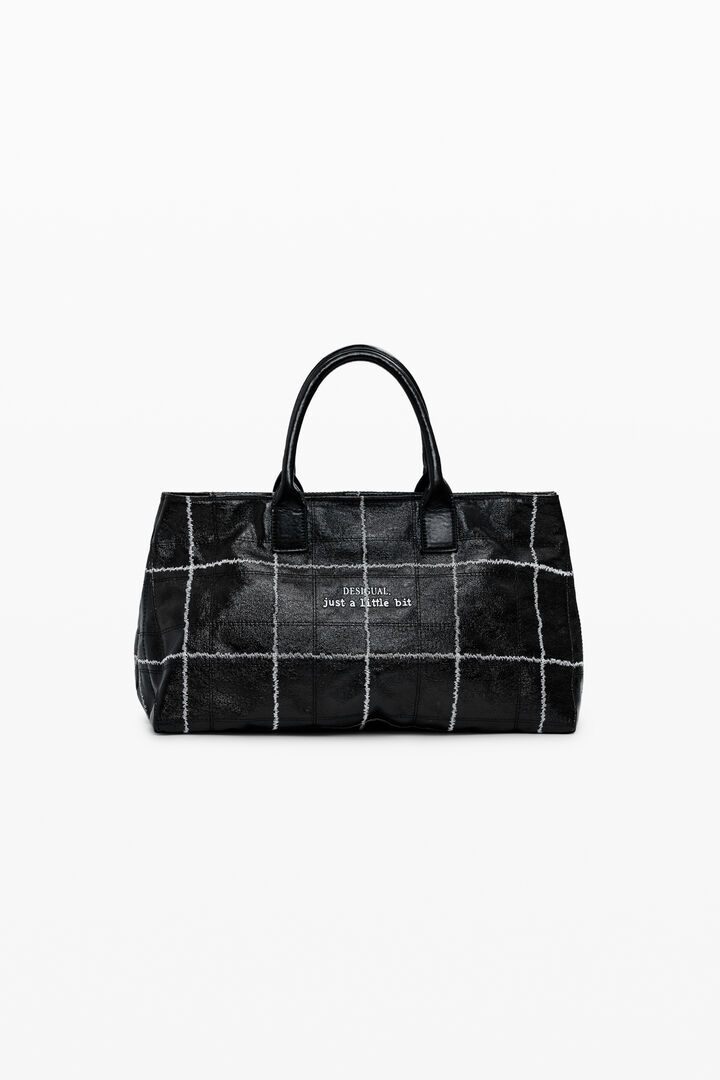 Medium shiny shopper bag