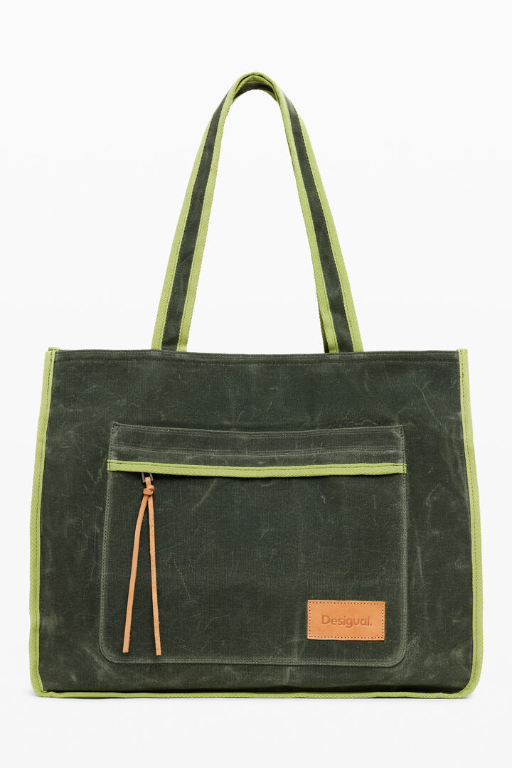 Shopper bag with large pocket | Desigual