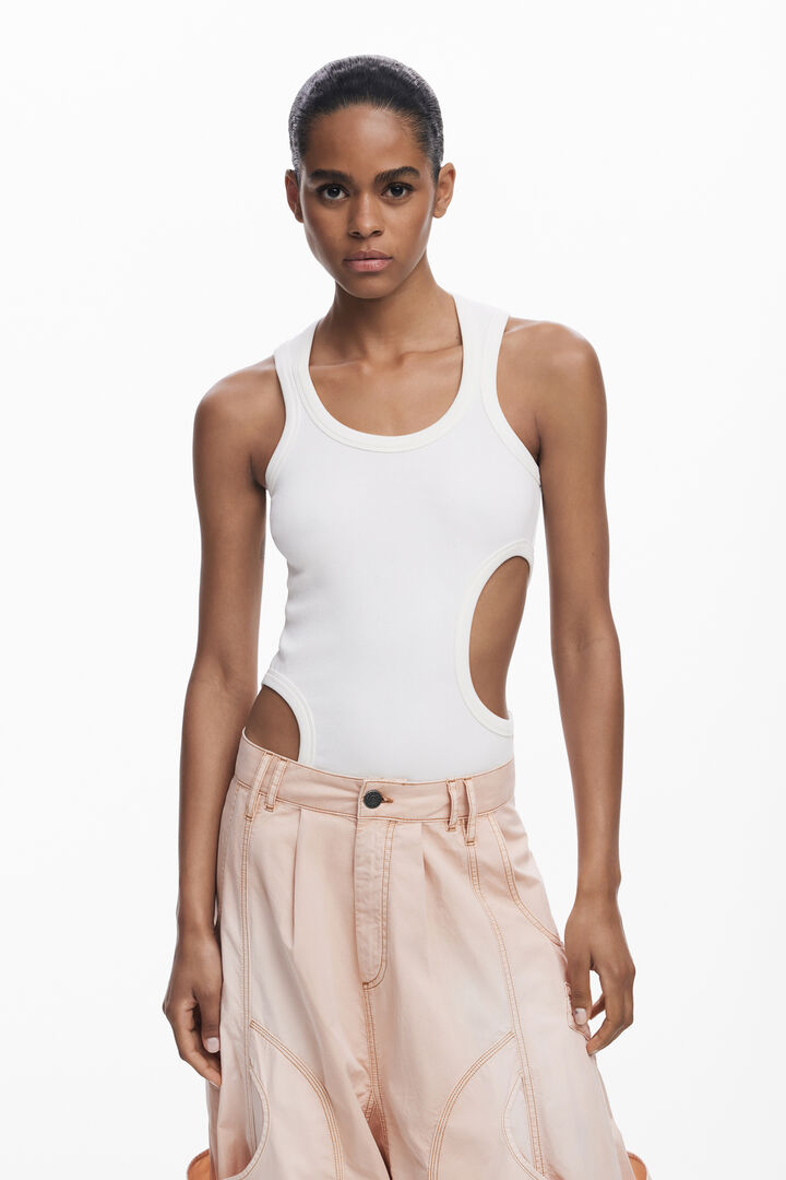 Ärmelloses Cut-Out-T-Shirt | Desigual