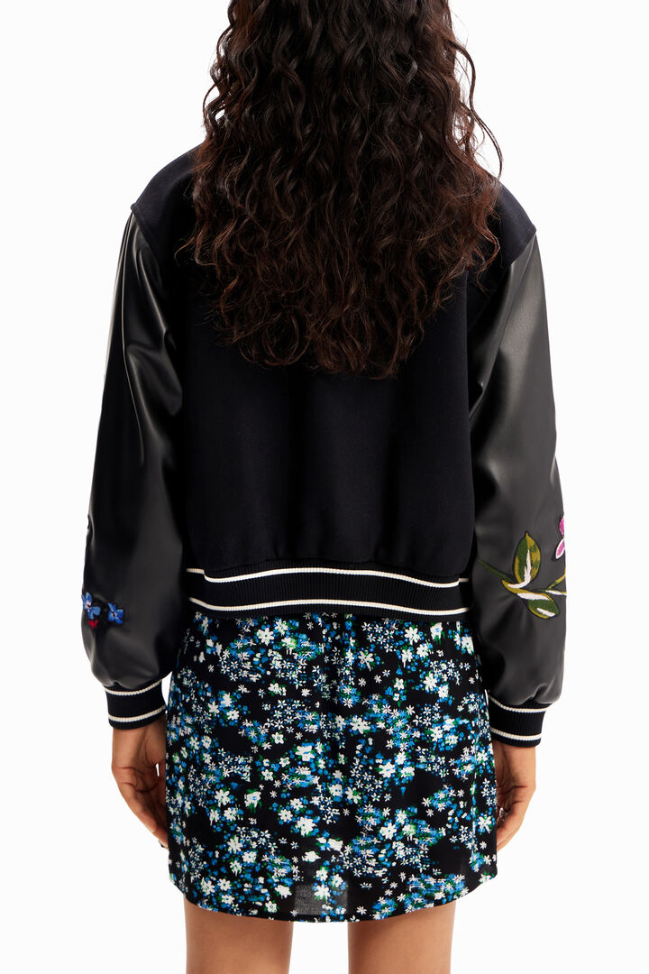 Bomber combinada lana flores | Desigual