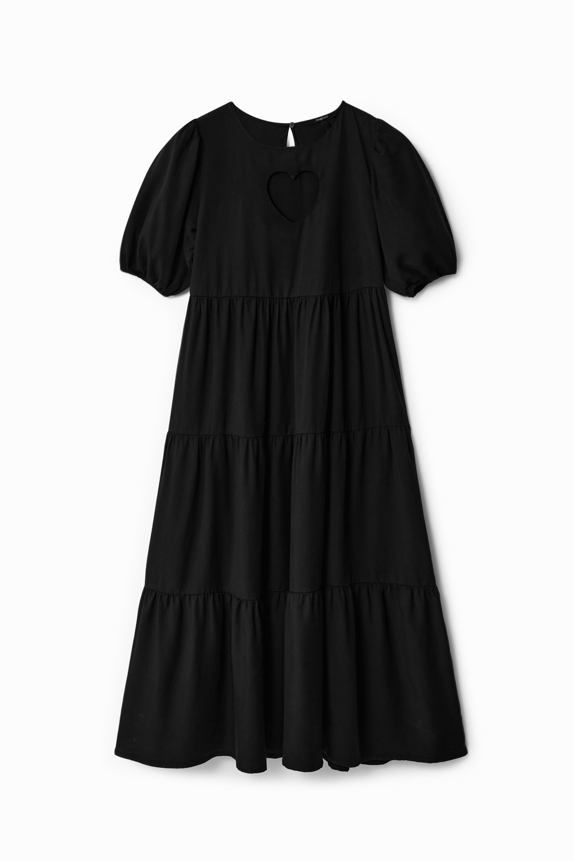 Heart midi dress - BLACK - S