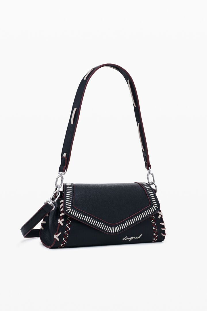 Bolso efecto piel costuras mediano | Desigual