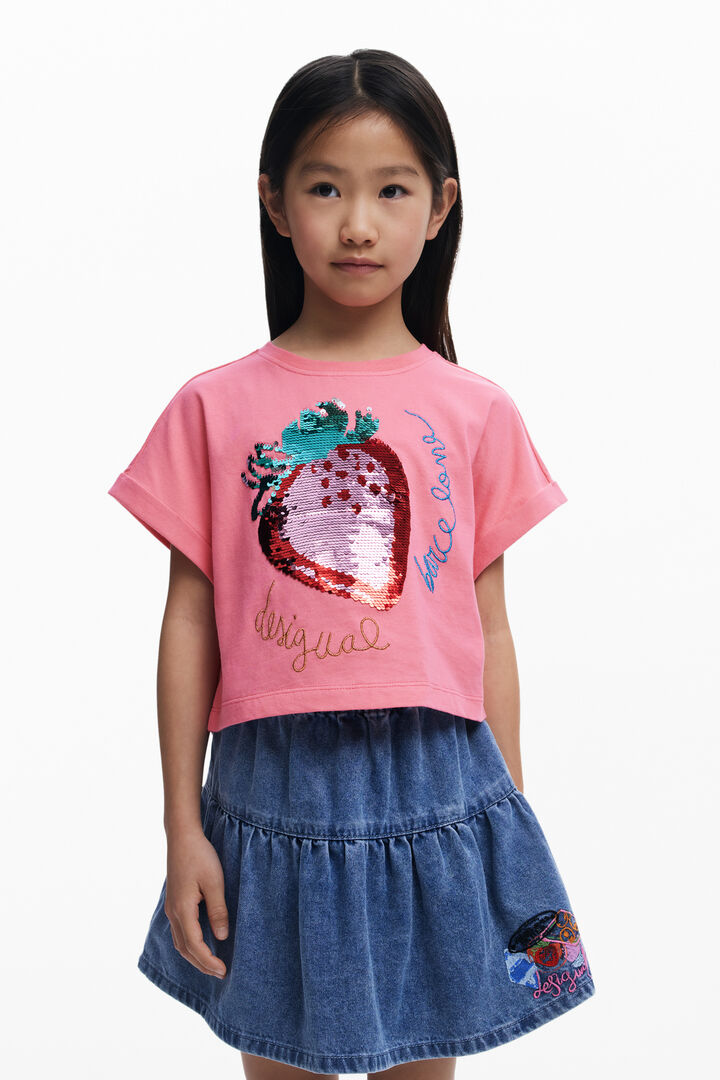 Cherry denim miniskirt | Desigual