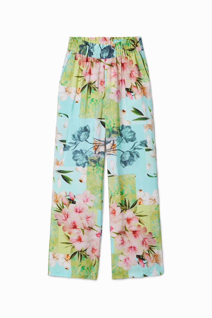 Długie spodnie patchworkowe w kwiaty | Desigual