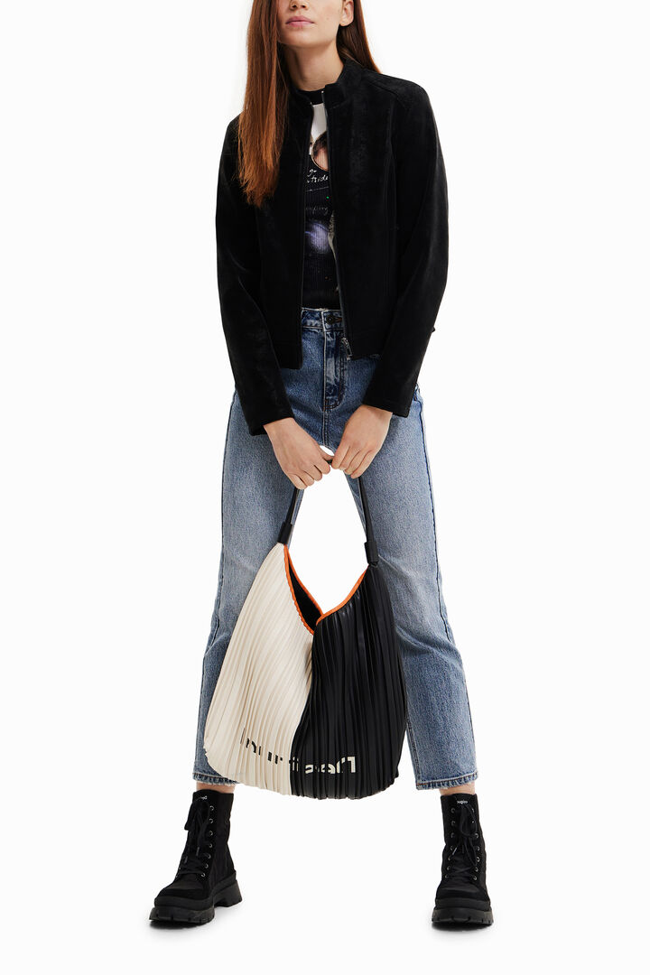 Bolso grande saco plisado | Desigual