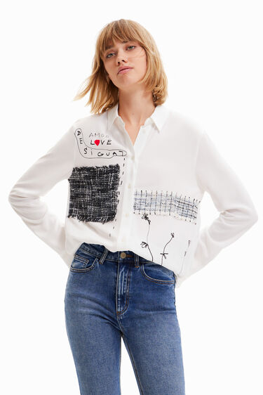 Patchwork and flower shirt | Desigual