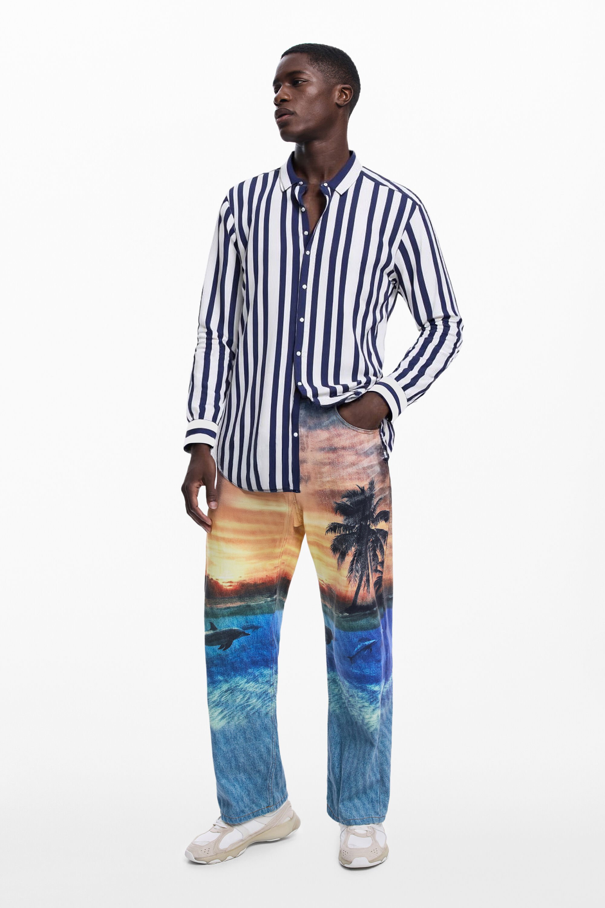Oversized gestreept shirt Botter