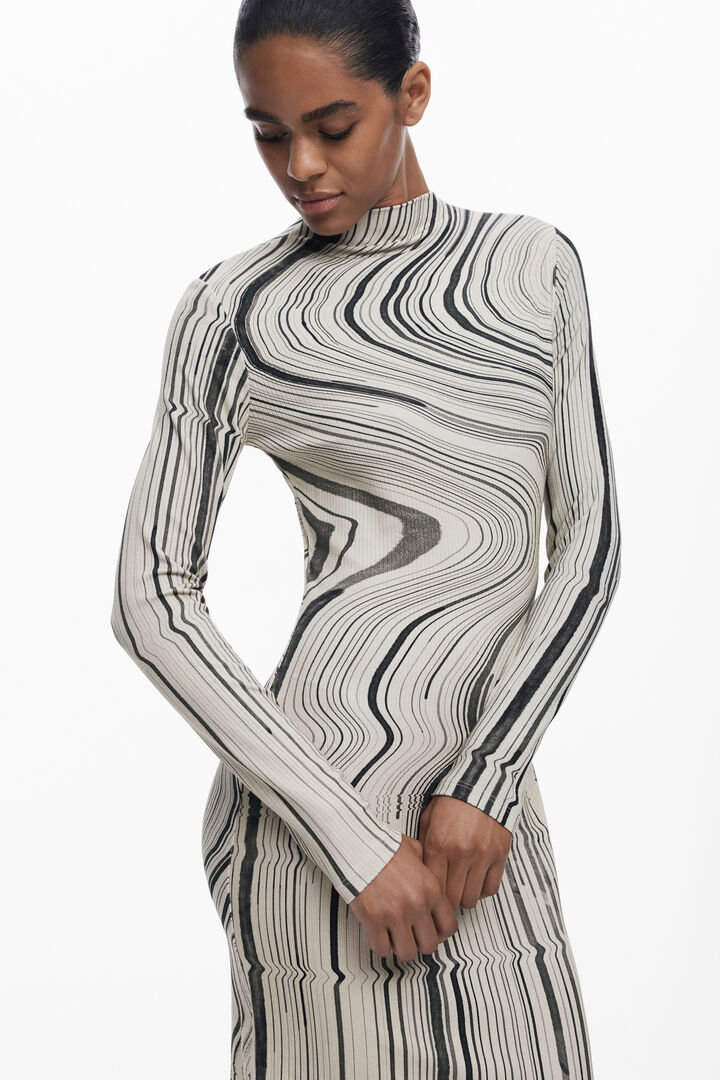 Robe à rayures ondulées | Desigual