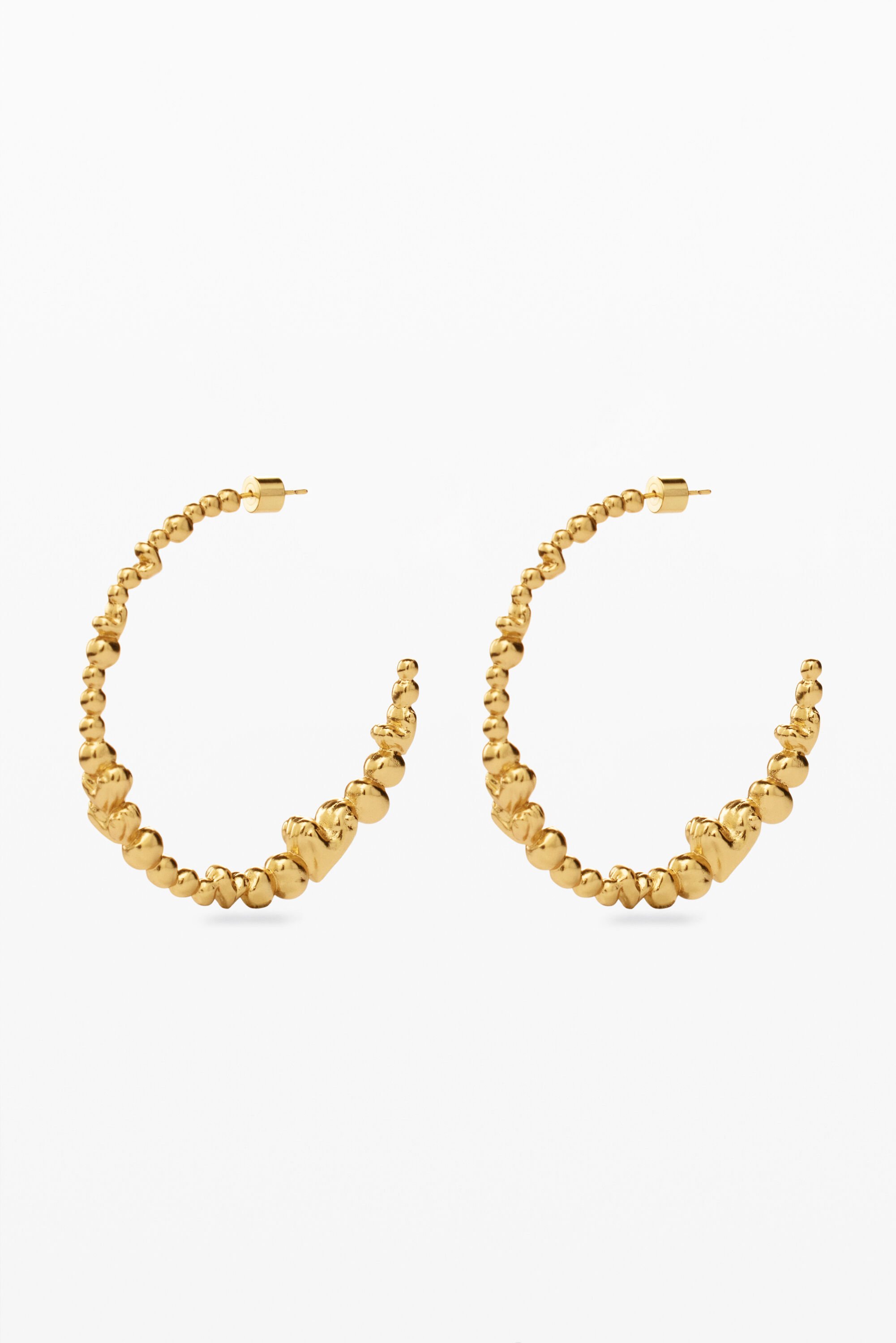 Zalio gold plated heart hoop earrings