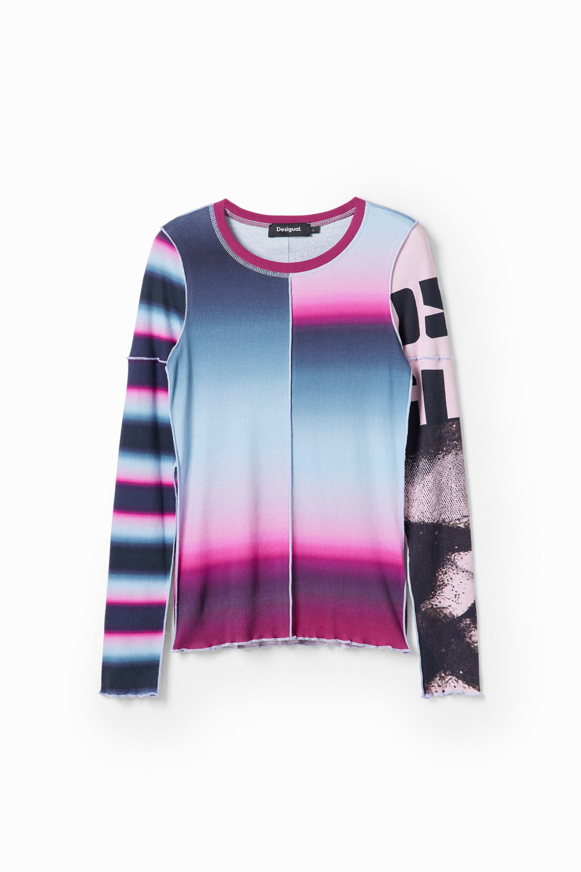 Maglietta patchwork tie-dye - BLACK (XS)