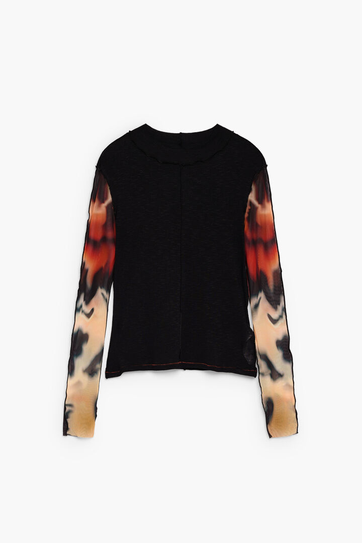 Bedrukt T-shirt met lange mouwen