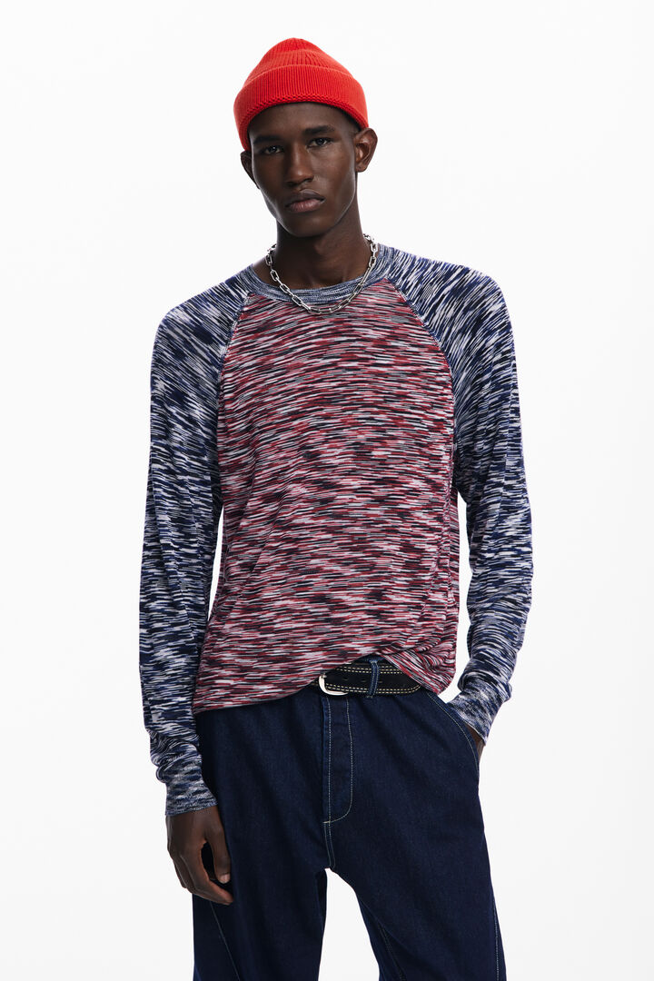 Two-tone marled T-shirt