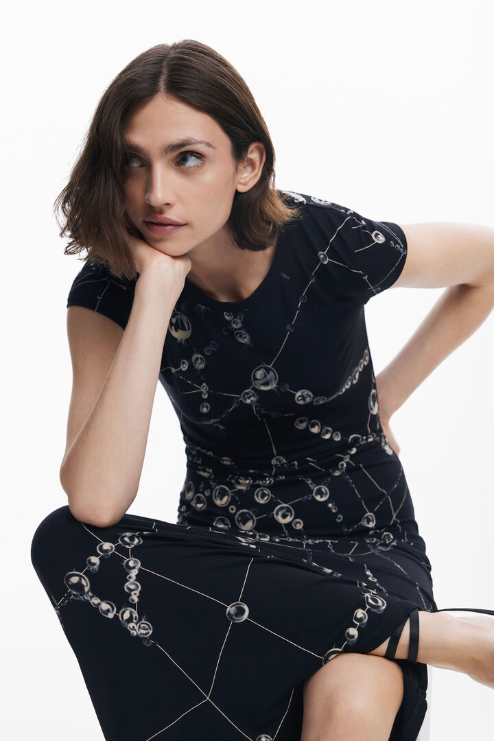 Tyler McGillivary woven midi dress | Desigual