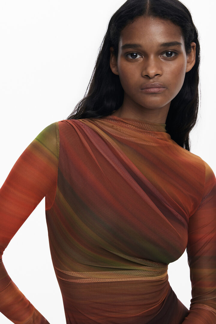 Kurzes drapiertes Tüllkleid | Desigual