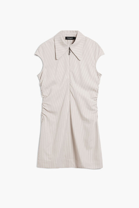 SLIM STRIPED DRESS WITH SHORT SLEEVES