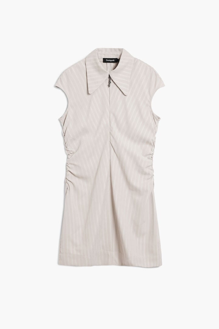 SLIM STRIPED DRESS WITH SHORT SLEEVES