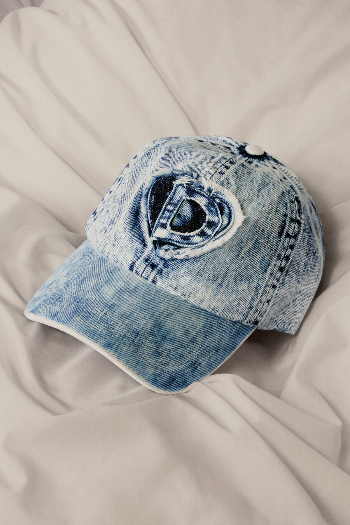 Patch denim studio cap Women